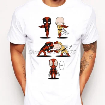 2019 Juokinga Deadpool PUNCH SINTEZĖS Atspausdintas T-Shirt Vyrams Berniukas Naujovė vyriški marškinėliai Topai Mados Tees