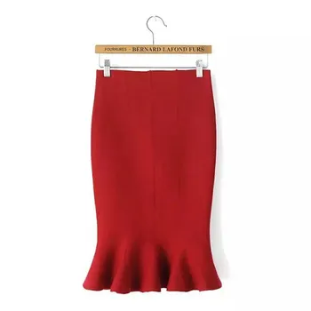 2019 karšto pardavimo moterų pavasarį, rudenį elastinga aukštos juosmens raukiniai sijonai moteris klubo trimitas sijonas 7 spalvų