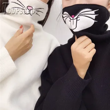 2019 Katė Golfo Moterų Megztinis Preppy Stilius Rudens Žiemos Korėjos Prarasti Kawaii Moterų Megztiniai