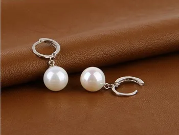 2019 Natūralių Gėlavandenių Perlų Lašas Auskarai 8-12mm Perlų Papuošalai 925 Sterlingas Sidabro Papuošalai Moterims-Geriausia Dovana
