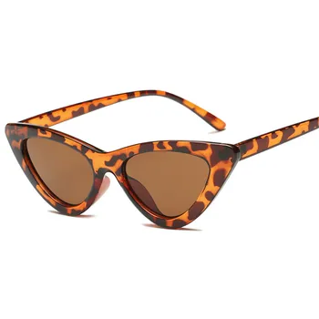 2019 NAUJAS Prekės ženklas Dizaineris Akiniai nuo saulės Moterims, Prabangūs Plastikiniai vintage retro trikampio cat eye akiniai Lauko Oculos De Sol Gafas