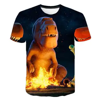 2020 3D Berniukai/mergaitės T-shirt Prekės Vaikams gyvūnų a. dinozaurą T-marškinėliai Atsitiktinis Kūdikis Vaikų Drabužių Streetwear Vasaros Viršūnes