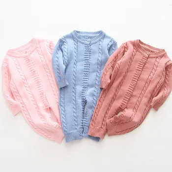 2020 bamblys kūdikių megztinis ilgomis rankovėmis megzti kūdikiams šiltas, minkštas vaikai jumpsuit kūdikių drabužiai Pavasarį, Rudenį, berniukas, mergaitė, pigūs