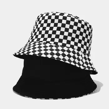 2020 Juoda Balta Kibiro Kepurę Butas Žvejybos Hat Hip-Hop Pledas Bžūp Kepurės Rudenį Tinklelis Mados Dizaino Žvejys Skrybėlę