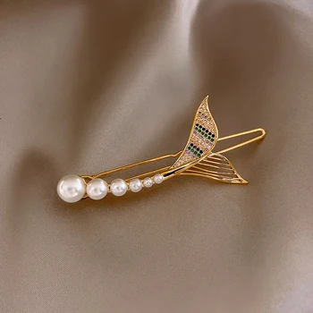 2020 m. naujo dizaino prasme mados perlų spalva grožio slidinėti staigius elegantiška prabanga šalis banghaijia moteris ilgai hairclip šukuosena