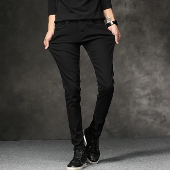 2020 m. pavasarį, rudenį Naujas vyrų Džinsai, Juodas Klasikinis Mados Dizaineris Džinsai Skinny Jeans vyriški laisvalaikio Aukštos Kokybės Slim Fit Kelnės