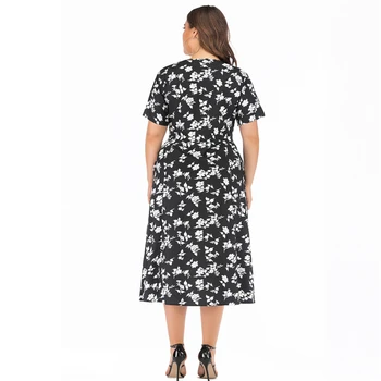 2020 metų Vasaros Bohemijos Paplūdimio Stiliaus Suknelė Moterims Atsitiktinis Plius Dydis 6XL 5XL 4XL Suknelės Office Lady Moterų Suknelės Motina Šalies K396