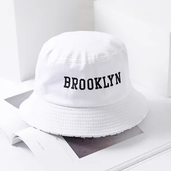 2020 metų Vasaros Laišką Brooklyn Modelis Medvilnės Kibiro Kepurę Vyrai Moterys Žvejybos Hat bad boy Bob, Lauko Kelionės apsaugos nuo Saulės, Skrybėlę, Panama