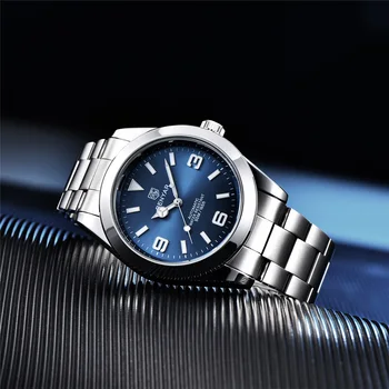 2020 Naujas BENYAR Top Brand Prabanga 41mm Vyrų Automatinis Mechaninis laikrodis Mėlyna Vyrai Laikrodžiai 50m atsparumas Vandeniui Vyrų Relogio Masculino