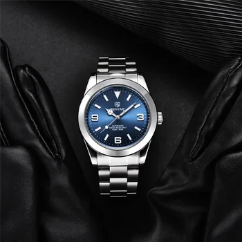 2020 Naujas BENYAR Top Brand Prabanga 41mm Vyrų Automatinis Mechaninis laikrodis Mėlyna Vyrai Laikrodžiai 50m atsparumas Vandeniui Vyrų Relogio Masculino