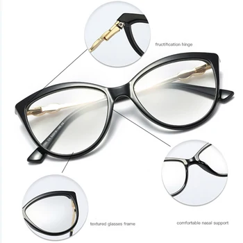 2020 Naujus akinius rėmo moterų mados akiniai Moterų metalo kojos skaidrus aišku, akiniai ponios optinių rėmelių