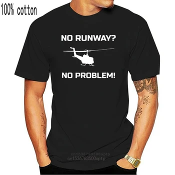 2020 Naujų Karšto Pardavimo Mados Viršų Tee Medvilnės Humoro Vyrų Įgulos Kaklo Tee Marškinėliai Nėra Kilimo Ir Tūpimo Tako Jokių Problemų Juokinga Sraigtasparnio Pilotas, T-Shirt