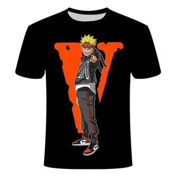 2021 m. Vasarą Naujasis Japonijos Anime Naruto Uchiha Sasuke Itachi 3D Marškinėliai Vyras O-Kaklo Animacinių filmų Tee Viršūnes Vyrų/Moterų Kietas Harajuku Drabužiai