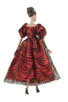 2021 Nauja Raudona Juoda Suknelė Apranga Kostiumas Komplektai Barbie, BJD FR SD Lėlės Drabužiai Vaidmuo Žaisti Reikmenys, Žaislai Mergina