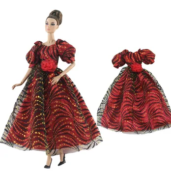 2021 Nauja Raudona Juoda Suknelė Apranga Kostiumas Komplektai Barbie, BJD FR SD Lėlės Drabužiai Vaidmuo Žaisti Reikmenys, Žaislai Mergina