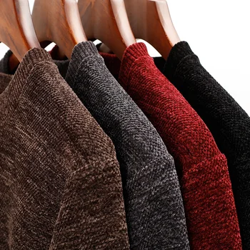 2021 Nauja Storo Aksomo Mados Prekės Ženklo Megztiniai Vyrų Megztinis Šiltas Slim Fit Džemperiai Mezgimo Žiemos Korėjos Stiliaus Atsitiktinis Vyrų Drabužiai