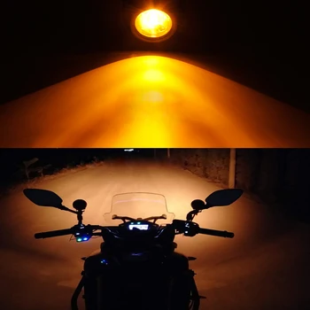 20W LED Darbinis šviesos Motocycle Žibintai Prožektoriai LED Papildomas Priešrūkinis Žibintas Vairuotojo moto Lempa DRL vietoje žibintai Baltojo Gintaro