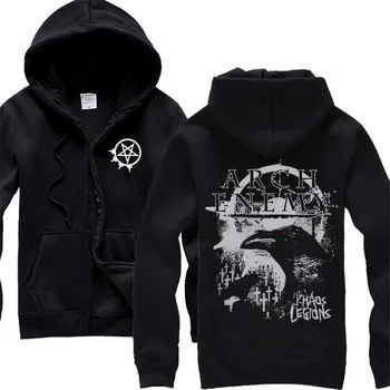 29 rūšių Švedija Arch Enemy Roko Užtrauktukas hoodies žiemos striukė punk mirties sudadera sunkiųjų metalų juoda palaidinukė, vilnos Viršutiniai drabužiai