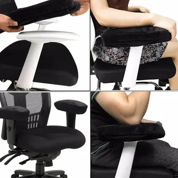 2vnt Kėdės Porankiai Įklotai Ultra-Minkšta Atminties Putų Alkūnė Pagalvę Paramos Universalus Tinka Namų ar Biuro Kėdė Alkūnė Palengvėjimą