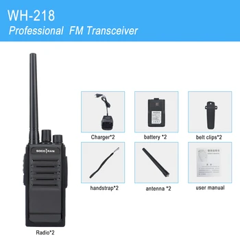 2vnt SOCOTRAN WH-218 Talkie Walkies UHF 400-470MHz 16CH Nešiojamų radijo comunicador profissional woki toki radijo stotelė