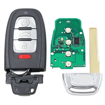 3+1 Mygtukų, Smart remote keyless klavišą 315MHz 433MHz 868MHz su chip Audi A6 A7 A8 RS4 RS5 A5 Q5 S4 8T0 959 754C 8T0 959 754D