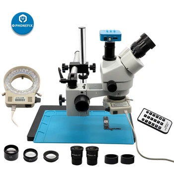 3.5-90X Nuolat Zoom Simul Židinio Trinokulinis Stereo Mikroskopas 21MP Kameros adapteris, Telefono Plokštės litavimo įrankis remontas