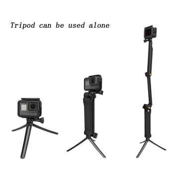 3 Būdas Danga Vandeniui Monopodzie Selfie Stick Gopro Hero 8 7 6 5 4 Sesijos SJCAM Xiaomi Yi 4K Eiti Pro Fotoaparato Trikojo Priedai