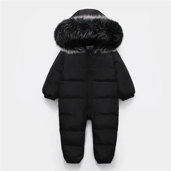 -30 laipsniu rusijos vaikų drabužių žiemos žemyn striukė berniukui, viršutiniai drabužiai, paltai tirštėti kombinezonus baby Girl drabužiai Vaikams Jumpsuit