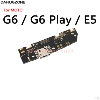 30PCS/Daug Motorola MOTO G6 Žaisti E5 USB Įkrovimo Dokas Lizdas Kištukinis Uosto Jungtis baterijos Valdybos Flex Kabelis