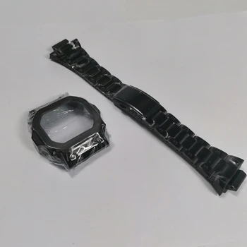 316 Nerūdijančio Plieno Watchbands ir Bezel Už GX56BB GXW-56 Metalo Bezel Dirželis Pro Stiliaus Atveju Rėmas Su Priemonėmis Retro Juoda