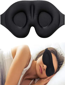 3D Miega Akių Kaukė Atminties Putos Pailsėti, Atsipalaiduoti Blokuoja Šviesos Miega Minkštas Kamšalu Kelionės Atspalvį Padengti Nešiojamų užrištomis akimis Akių Priežiūra