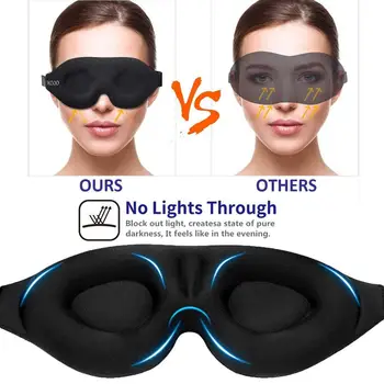 3D Miega Akių Kaukė Atminties Putos Pailsėti, Atsipalaiduoti Blokuoja Šviesos Miega Minkštas Kamšalu Kelionės Atspalvį Padengti Nešiojamų užrištomis akimis Akių Priežiūra