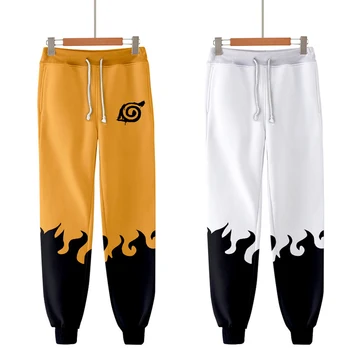3D Naruto rudens žiemos sporto kelnės vienos lyties vaidmenų atsitiktinis harajuku sweatpants plius aksomo sustorėjimas, hip-hop kelnės