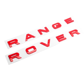 3D Raidės ABS Priekinis Dangtis Emblema Range Rover Gaubtu Raidės, Lipdukai Land Rover Range Rover( Blizgus Raudonas)