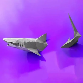 3D Ryklys Gyvūnų Popieriniai Žaislas Namų Sienų Dekoras Kambarį Dekoro 