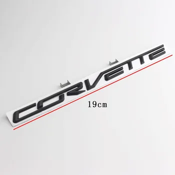 3D Stereo Corvette Raidžių Lentele Logotipo Lipdukas, Skirtas Chevrolet Kamieno Bagažinės Emblema Lipdukai Sidabro Juoda Pakeisti Priedus