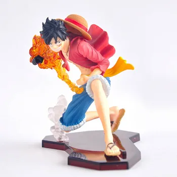 3pcs/daug Japonija, Anime One Piece Liepsna Trys Broliai Luffy Ace Sabo PVC Veiksmų Skaičius, Modelis Lėlės, Žaislai, su dėžute