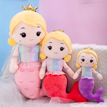 40-75CM animacinių filmų undinė super graži undinė lėlės pliušinis žaislas užpildytas medvilnės pagalvių miega pagalvę vaikams partneris mergina naudai