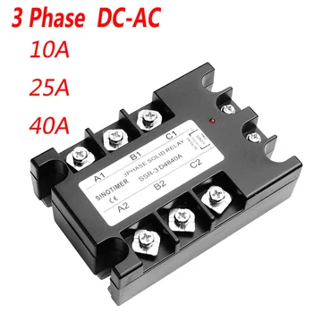40DA AC Išėjimo 3 Etapas (Solid State Relay 3-32V DC 30-480V AC 10A 25A Modulį, Jungiklį Relay relais DC-AC