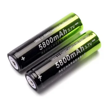 4pcs 18650 Akumuliatoriai 3,7 V 5800mAh 18650 Li-ion baterija su krovikliu Led žibintuvėlis litio batery +1pc Įkroviklis