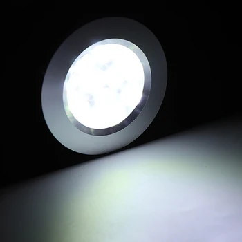 4pcs Automobilio Šviesos Kupolas Su Nuotolinio Valdymo Whitr Apdailos Lempa LED Spot Šviesos Kemperis Karavanas
