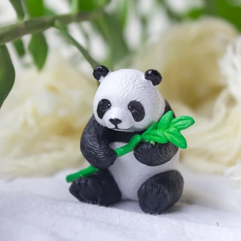 4Pcs Mini Panda Figūrėlės Dekoro Tortas Topper Micro Aksesuaras Namų Puošybai Vėliavos Dekoracija Berniukas Gimtadienio Super Mielas