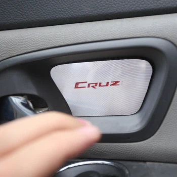 4pcs nerūdijančio plieno, viduje durys dubenį Lipdukai Chevrolet Cruze sedanas hečbekas 2009-2012 Automobilių lipdukai, Automobilių Reikmenys