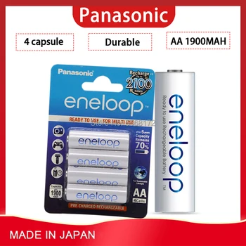 4pcs Panasonic originalus 1.2 v 1900mAh nikelio metalo hidrido baterijos, naudojamos kamera, žibintuvėlis žaislas precharge įkraunama baterija