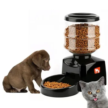 5.5 L Smart Finansuojančiojo Automatinė Maisto Dozatorius Pet feeder su skystųjų KRISTALŲ Ekranas, Garso Įrašymo Laikmatis, Programuojamas Šunų Kačių