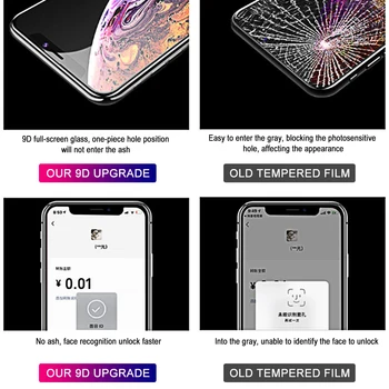 5 vnt 9D apsauginis stiklas iPhone 6 6S 7 8 plus X XS stiklo iphone 6 7 8 XR XS MAX 11 ekrano apsaugos