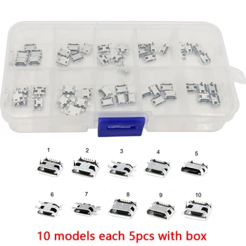 50Pcs/box 10 Modelių, Micro USB 