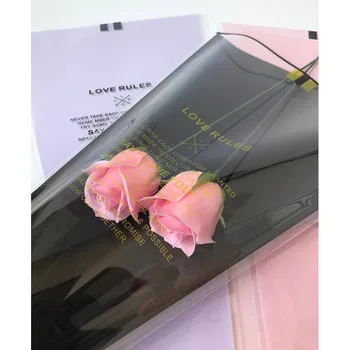 50pcs Skaidrus Mini Puokštė Maišelį Vieną Rose Maišelį Gėlių Vyniojimo Popierius, Gėlininkas Reikmenys