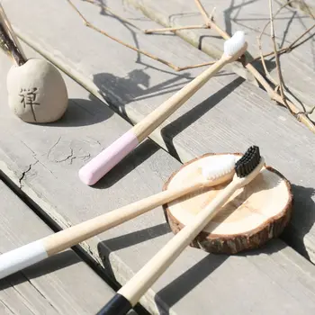 50pcs ultra minkštas dantų šepetėlis bambuko anglis bambus dantų šepetėliai bambu medinių dantų šepetėlį namų viešbutis kelionės naudoti dantis valyti