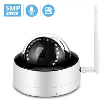 5MP Wi-fi IP Kamera Pašto Įspėjimą P2P Infraraudonųjų spindulių Naktinio Belaidžio ryšio Fotoaparatą Garso 1080P HD 3MP Dome Saugumo VAIZDO Kamera, Wifi, SD Kortelės Lizdas